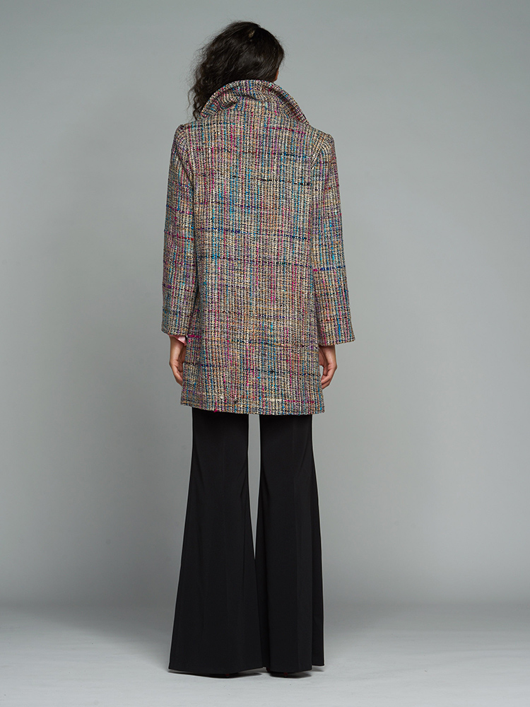 DAM Multi-color wool & silk coat back